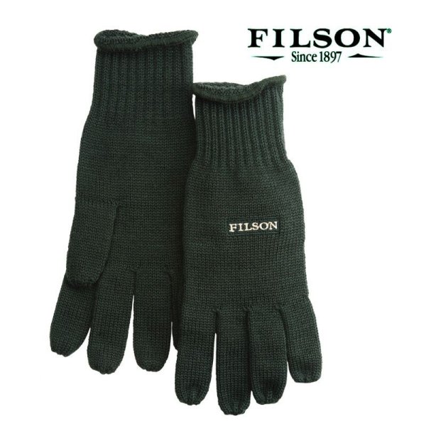 画像1: フィルソン メリノウール グローブ（フォレストグリーン）/Filson Merino Wool Gloves
