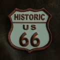 ルート66 ヒストリック US66 ワッペン ブラウン/Route66 Patch