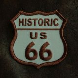 ルート66 ヒストリック US66 ワッペン ブラウン/Route66 Patch