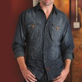 パンハンドルスリム ウォッシュド ウエスタン デニム シャツ L・XL/Panhandle Slim Denim Shirt