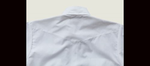 画像クリックで大きく確認できます　Click↓2: パンハンドルスリム ウエスタンシャツ（ホワイト・無地/半袖）/Panhandle Slim Short Sleeve Western Shirt