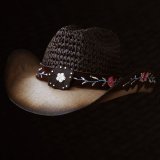 カウガール ストローハット（ローズ・ピーカン）/Western Straw Hat