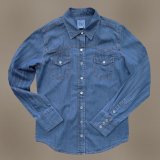 ウエスタン ジーンズシャツ デニム（長袖）/Long Sleeve Western Denim Shirt(Women's)