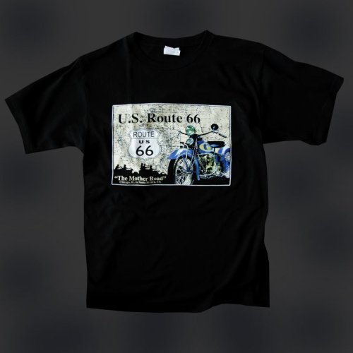 画像クリックで大きく確認できます　Click↓2: ルート66 半袖Tシャツ The Mother Road（ブラック）/U.S.Route66 T-shirt