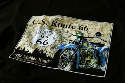 画像クリックで大きく確認できます　Click↓1: ルート66 半袖Tシャツ The Mother Road（ブラック）/U.S.Route66 T-shirt