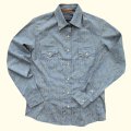 パンハンドルスリム ウエスタン シャツ ペイズリー・ブルー（長袖/レディース）M/Panhandle Slim Long Sleeve Western Shirt(Women's)