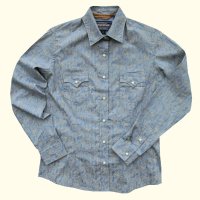 パンハンドルスリム ウエスタン シャツ ペイズリー・ブルー（長袖/レディース）M/Panhandle Slim Long Sleeve Western Shirt(Women's)