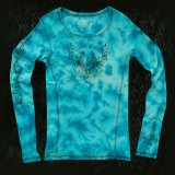 レディース ウエスタンTシャツ ターコイズブルー（長袖）/Women's Western T-shirt(Turquoise Blue)