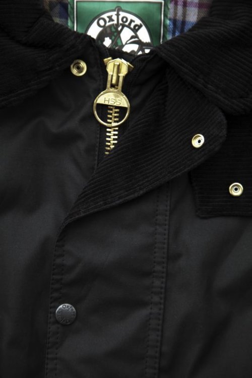 画像クリックで大きく確認できます　Click↓2: オックスフォードブルー オイルスキンジャケット（ブラック）M/Oxford Blue Oilskin Jacket(Black)