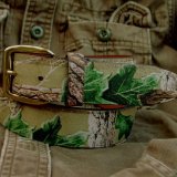 カモ柄レザーベルト/Camo Design Leather Belt