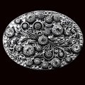 ノコナ ラインストーン フローラルスクロール ベルト バックル（クリスタルフィリグリー）/Nocona Belt Buckle