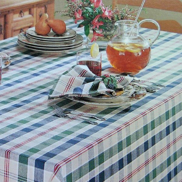 画像1: テーブルクロス Sonoma Plaid/Fabric Tablecloth 52"×70"Oblong