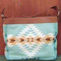 ペンドルトン ショルダー バッグ・ブルー/ブラウン（レディース）/Pendleton Shoulder Bag