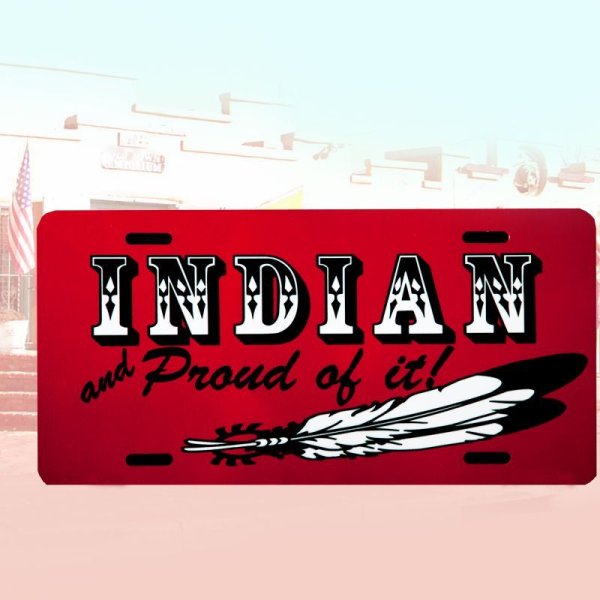 画像1: ライセンスプレート インディアン/License Plate