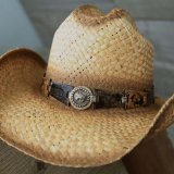 リトル カウボーイ ストローハット・サイズ調整テープ70cmつき（キッズ・ナチュラル）/Lil Cowboy Straw Hat(Natural)