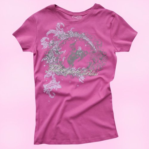 画像クリックで大きく確認できます　Click↓1: レディース ウエスタン Tシャツ ピンク（半袖）/Women's Western T-shirt