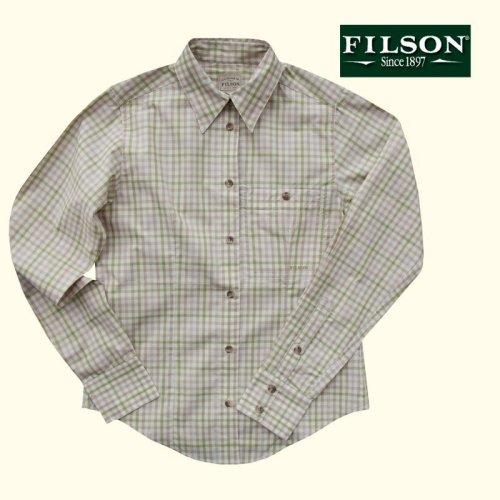 画像クリックで大きく確認できます　Click↓1: フィルソン Filson レディース 長袖シャツ（グリーンマルチ）