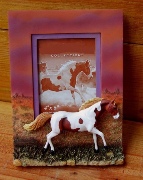 画像クリックで大きく確認できます　Click↓1: ホース フォトフレーム（写真立て）/Horse Photo Frame