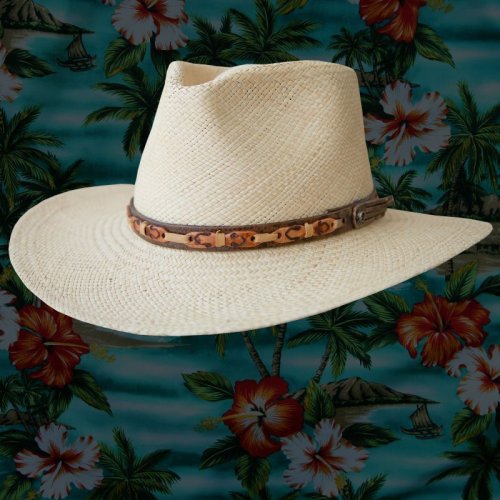 画像クリックで大きく確認できます　Click↓1: レザーバンド リゾート ストローハット（ナチュラル）/Outdoor Straw Hat