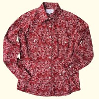 パンハンドルスリム ウエスタンシャツ・レッド（長袖/レディース）M/Panhandle Slim Long Sleeve Western Shirt(Women's) 