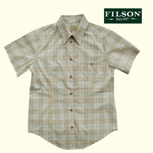 画像クリックで大きく確認できます　Click↓1: フィルソン Filson レディース 半袖シャツ（キャメルマルチ）