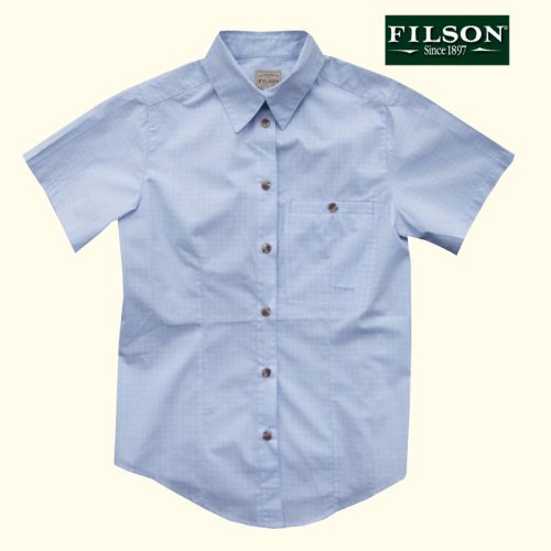 画像クリックで大きく確認できます　Click↓1: フィルソン Filson レディース 半袖シャツ（ブルーマルチ）