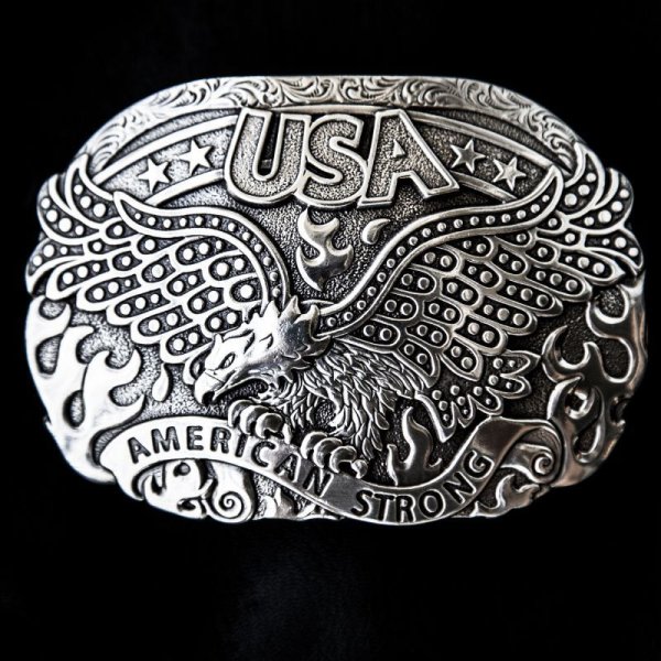 画像1: ノコナ ベルト バックル USA イーグル アメリカンストロング/Nocona Belt Buckle