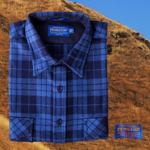 画像クリックで大きく確認できます　Click↓1: ペンドルトン ジャパンフィット アウトドアシャツ ブループラッド L（身幅約55cm）/Pendleton Outdoor Shirt Blue Plaid