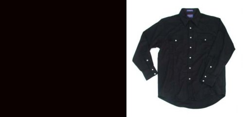 画像クリックで大きく確認できます　Click↓2: ペンドルトン ピュアー ヴァ－ジン ウール ウエスタンシャツ（ブラック無地）大きいサイズ L（身幅約64cm）XL（身幅約68cm）/Pendleton High Grade Western Shirt(Black)