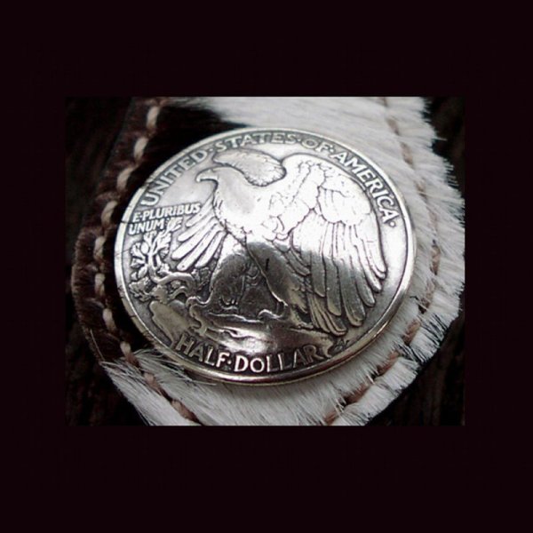画像1: イーグル・50￠リバティウォーキングコインコンチョ（リバース）/50Cent LIBERTY WALKING COIN CONCHO(Reverse/Eagle)・31mm
