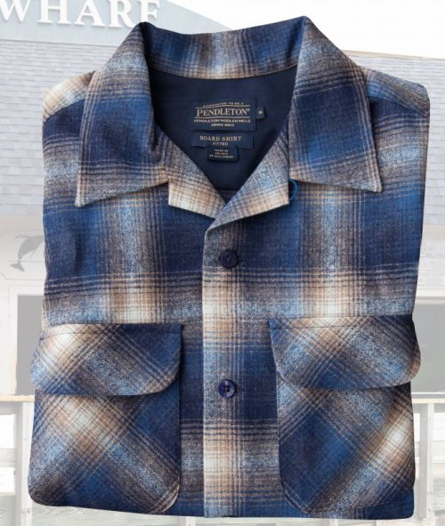 画像クリックで大きく確認できます　Click↓1: ペンドルトン ウールシャツ フィッテッド ボードシャツ タン・ブルーオンブレS/Pendleton Fitted Board Shirt
