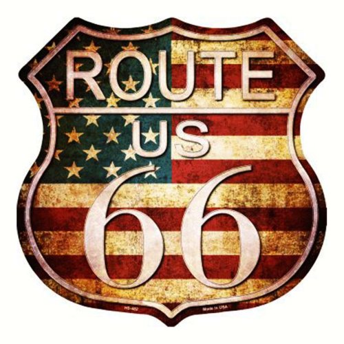 画像クリックで大きく確認できます　Click↓1: ルート66 アメリカン ビンテージ メタルサイン/Metal Sign Route 66