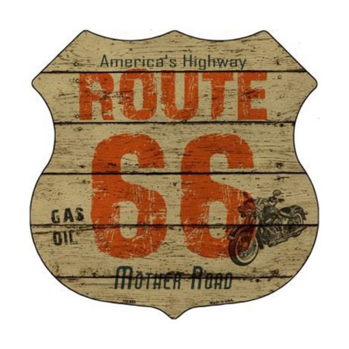 画像クリックで大きく確認できます　Click↓1: ルート66 ヴィンテージ ハイウエイ メタルサイン/Metal Sign Route 66