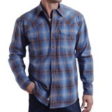 ステットソン フランネル ウエスタンシャツ（ブルー・ブラウン/長袖）S/Stetson Flannel Long Sleeve Western Shirt