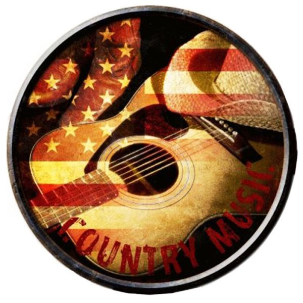 画像1: カントリー ミュージック メタルサイン/Country Music Metal Sign