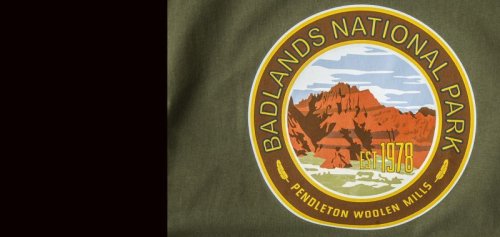 画像クリックで大きく確認できます　Click↓2: ペンドルトン Tシャツ バッドランズ ナショナルパーク（オリーブ）S/Pendleton Badlands National Park T-shirt(Olive)