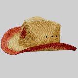 バッキングホース ストローハット（タン・トマト）/Straw Hat