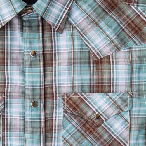 画像クリックで大きく確認できます　Click↓2: ペンドルトン 半袖 ウエスタンシャツ ターコイズ・ブラウン/Pendleton Shortsleeve Western Shirt