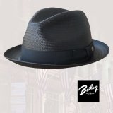 ベイリー フェドラ ストローハット（ブラック）/Straw Hat