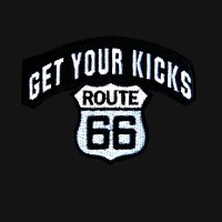 ワッペン ルート66　GET YOUR KICKS ブラック/Patch