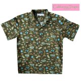 カリフォルニア トロピック USA キャンプシャツ（フィッシング・フォレストグリーン）/California Tropic Camp Shirt