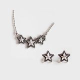 ウエスタン ジュエリー ネックレス ピアスセット（トリプルスター）/Western Jewelry