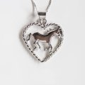 スターリングシルバー ハート＆ホース ネックレス/Sterling Silver Horse Necklace