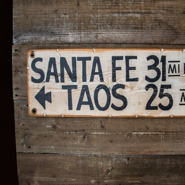 画像1: サンタフェ タオス 木製サイン/Wood Sign