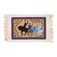 エルパソサドルブランケット ウエスタンランチョンマット（バッキングホース）/Place Mat