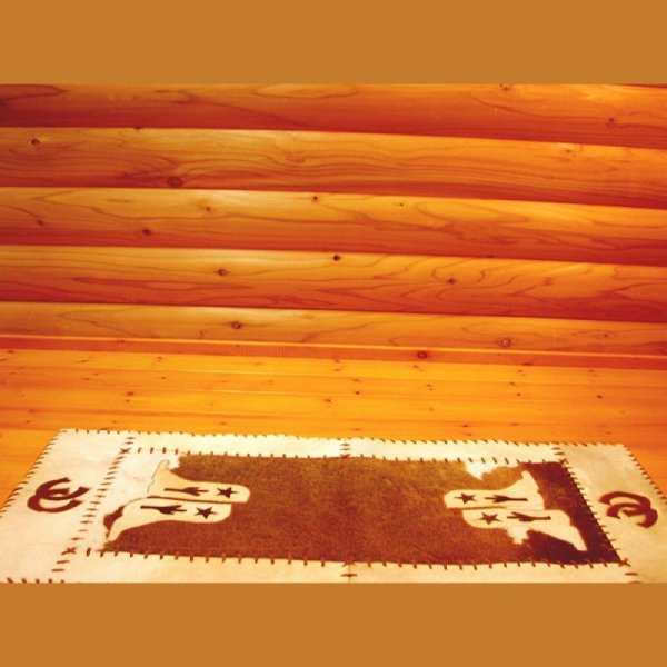 画像1: 牛毛皮 ウエスタン ラグ（カウボーイブーツ）/Cowhide Western Boot Rug