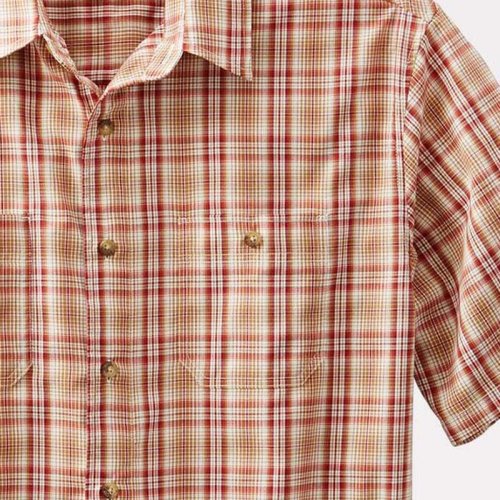 画像クリックで大きく確認できます　Click↓2: ペンドルトン 半袖 シャツ タン・マルーンS/Pendleton Shortsleeve Santiam Shirt