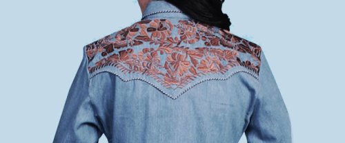 画像クリックで大きく確認できます　Click↓2: スカリー 刺繍 ウエスタン シャツ（長袖/ライトブルー）/Scully Long Sleeve Western Shirt(Women's) 