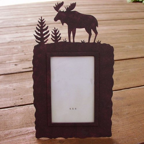 画像クリックで大きく確認できます　Click↓2: ムース（へら鹿）＆ツリーフォトフレーム・写真立て/Photo Frame Moose&Tree