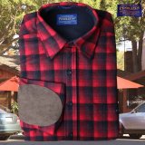 ペンドルトン ウール シャツ・エルボーパッチ トレイルシャツ レッド ・ブラック オンブレ/Pendleton Trail Shirt (Red Black Ombre)